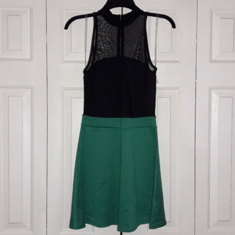 2/$5 NWT Charlotte Russe Black & Green Dress